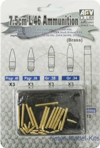 AFV Club - German 7.5cm Kwk L/46 Ammo :35