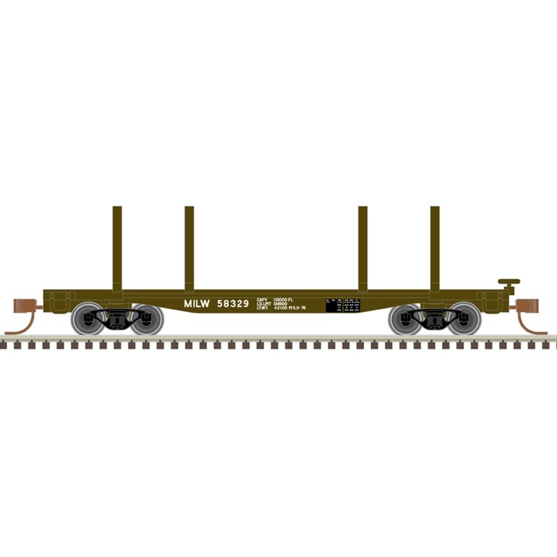 Atlas - N 45'Logging Flat Car Milw 58329