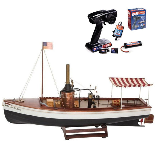 Billing Boats - African Queen 1:12 - Plastic hull + R/C Combo Set