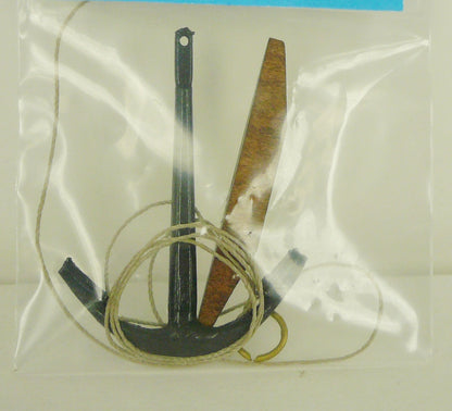 Corel - A-38 Anchor - 40 mm High - Cast metal with wood stock and rigging