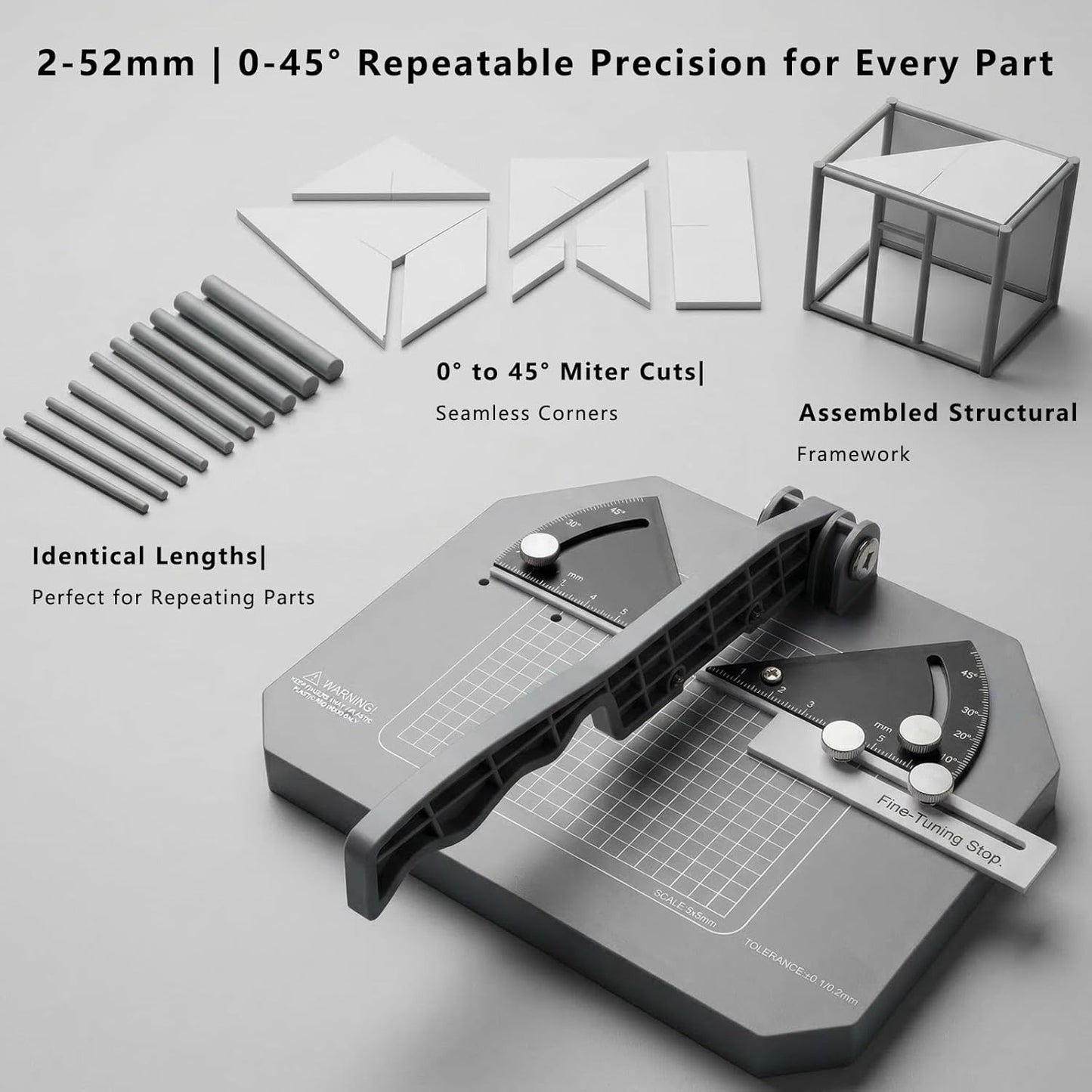 Precision Angle Cutting Station – Adjustable 0° to 45° Hobby Miter Cutter