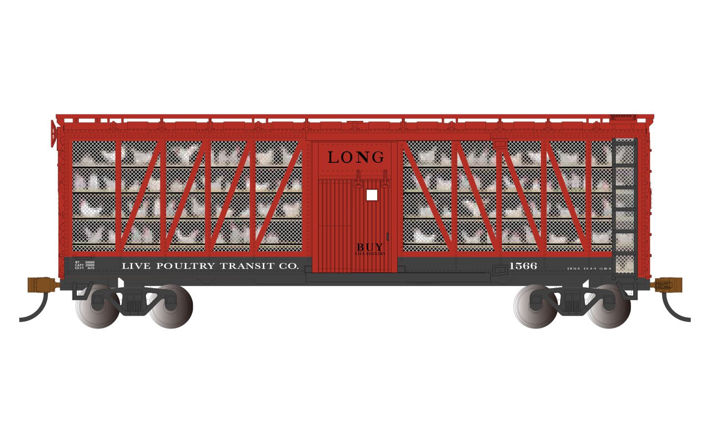 Bachmann - Ho Poultry Transport Car LPTC #1566