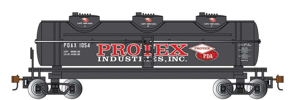 Bachmann - Ho 40' 3 Dome Tank Protex Ind