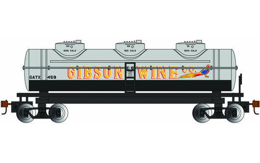 Bachmann - Ho 40' 3 Dome Tank Gibson Wine Co. #459