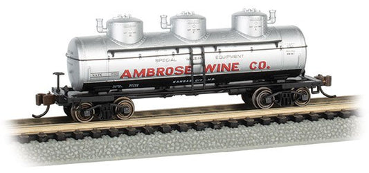 Bachmann - N 3-Dome Tank Car Ambrose Wine Co 7501