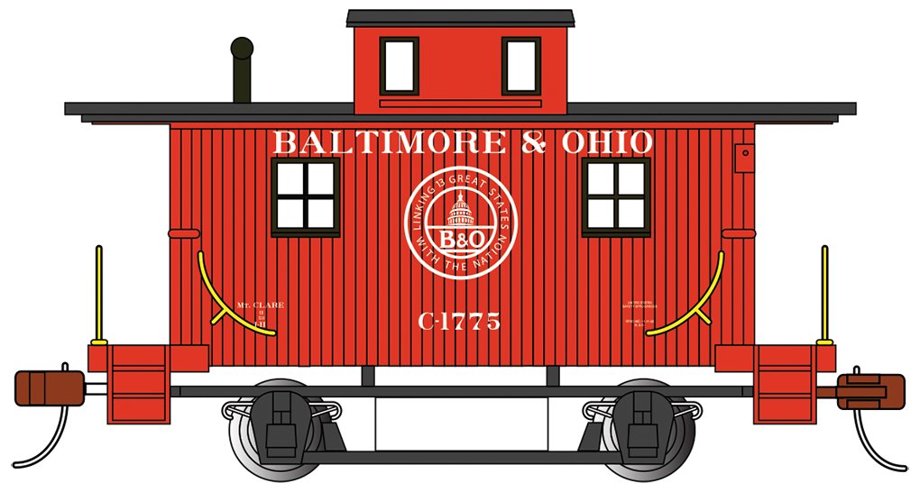 Bachmann - Ho Bobber Caboose B&O C-1775
