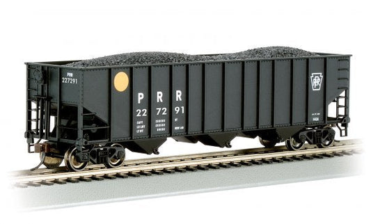 Bachmann - HO 100t 3 Bay Hopper PRR Yellow Ball
