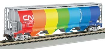 Bachmann - N 4-Bay Cyln Grain Hopper Cn D