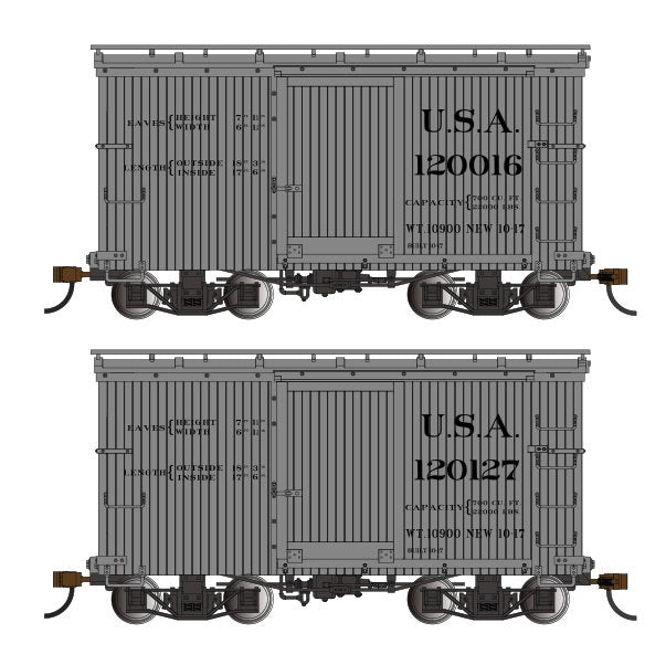 Bachmann - On30 18'Boxcar W/M Roof USA 120016-127