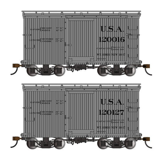Bachmann - On30 18'Boxcar W/M Roof USA 120016-127
