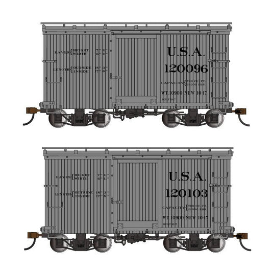 Bachmann - On30 18'Boxcar W/M Roof USA 120096-123