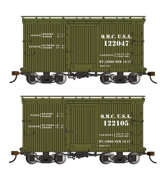 Bachmann - On30 18'Boxcar W/M Roof USQ 122047-105