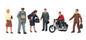 Bachmann - O City People W/motorcycle