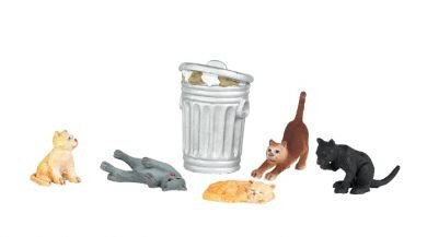 Bachmann - O Cats W/garbage can