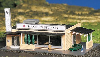 Bachmann - N Drive-in Bank W/fig B/U