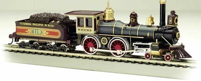 Bachmann - Ho 4-4-0 American Up 119 w/Wood Load