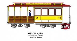 Bachmann - Ho Cable Car Yellow & Red