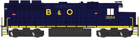 Bachmann - Ho Emd Gp40 B&O #3684