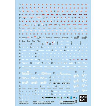 Bandai - Decal 130 Force Impulse Gundam 1:144 RG