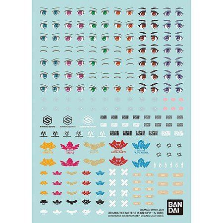 Bandai - 30 Minutes Sisters Water Decals Multiuse