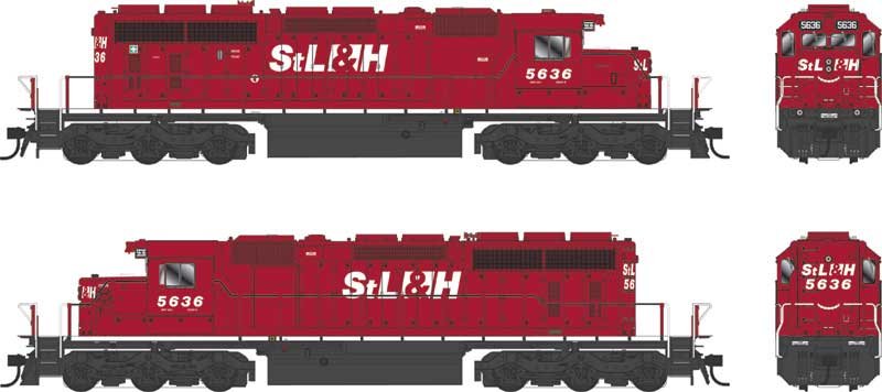 Bowser - Ho GMD SD40-2 StL&HR 5648 W/sd