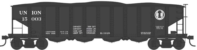 Bowser - Ho 4-bay CS Hopper Union RR 15044