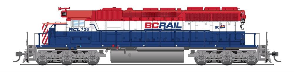 Broadway Ltd - HO EMD SD40-2 BC Rail #741