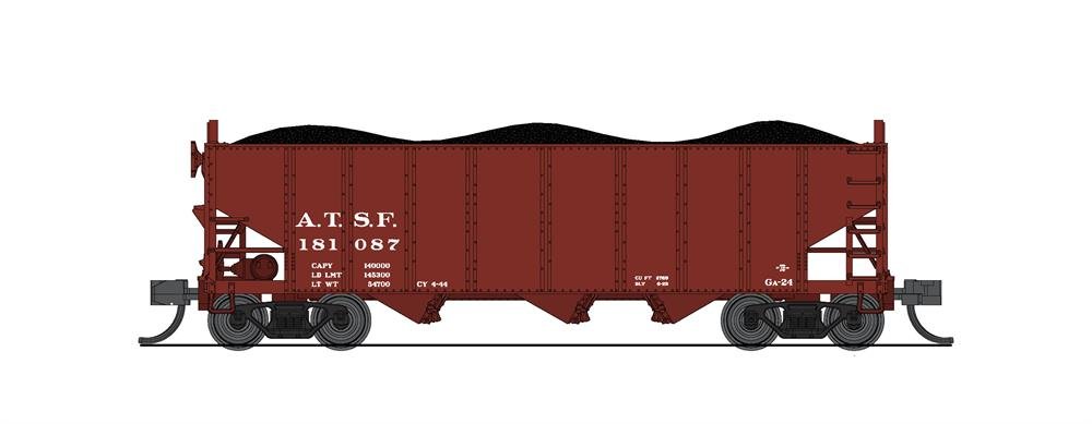 Broadway Ltd - N N&W 3bay Hopper ATSF 2pk A