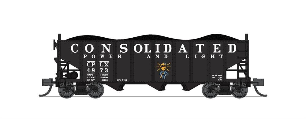 Broadway Ltd - N N&W 3bay Hopper CP&L 2pk A