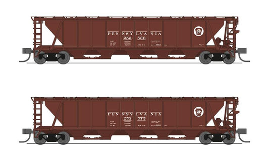 Broadway Ltd - N H32 Cvd Hopper PRR 2pk A Red