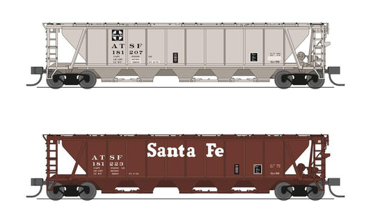 Broadway Ltd - N H32 Cvd Hopper ATSF 2pk