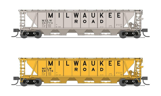 Broadway Ltd - N H32 Cvd Hopper MILW 2pk