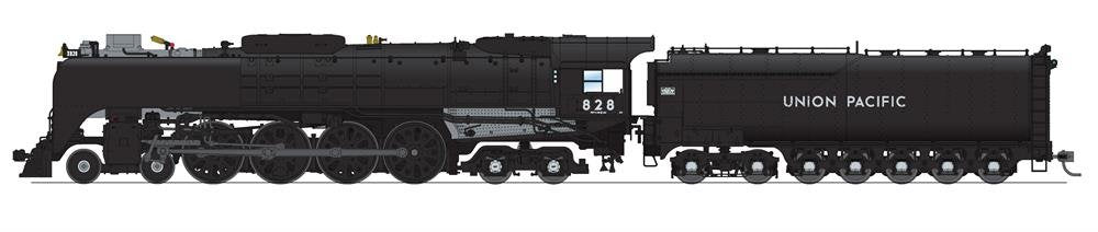 Broadway Ltd - Ho UP 4-8-4 Class FEF-2 828 W/sd+S