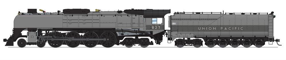 Broadway Ltd - Ho UP 4-8-4 Class FEF-2 827 W/sd+S