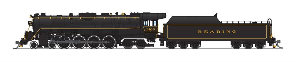 Broadway Ltd - N Reading T1 4-8-4 2100 Iron Horse W/sd