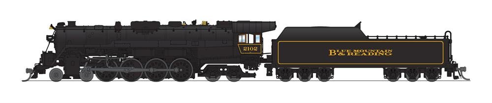 Broadway Ltd - N Reading T1 4-8-4 RBMN 2102 Blue Mtn W/