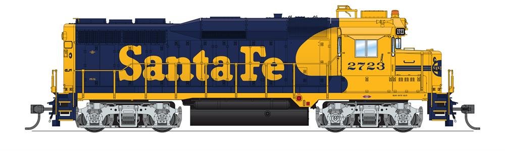 Broadway Ltd - Ho EMD GP30 ATSF 2723 Blue Bonnet W/sd