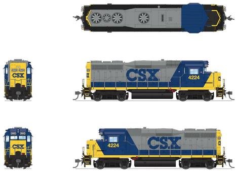 Broadway Ltd - Ho EMD GP30 CSX 4224 YN2 W/sd