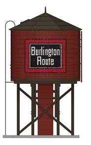 Broadway Ltd - Ho Oper Water Tower W/sd CB&Q Weathered