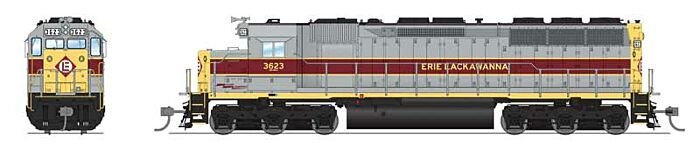 Broadway Ltd - HO EMD SD45 no sound EL #3623