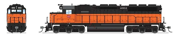 Broadway Ltd - HO EMD SD45 no sound MILW #4002