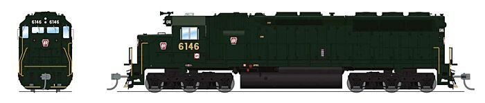 Broadway Ltd - HO EMD SD45 no sound PRR #6146