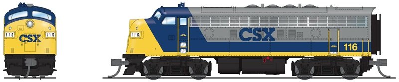 Broadway Ltd - N EMD F7A CSX #116 YN2 Paint HTDX
