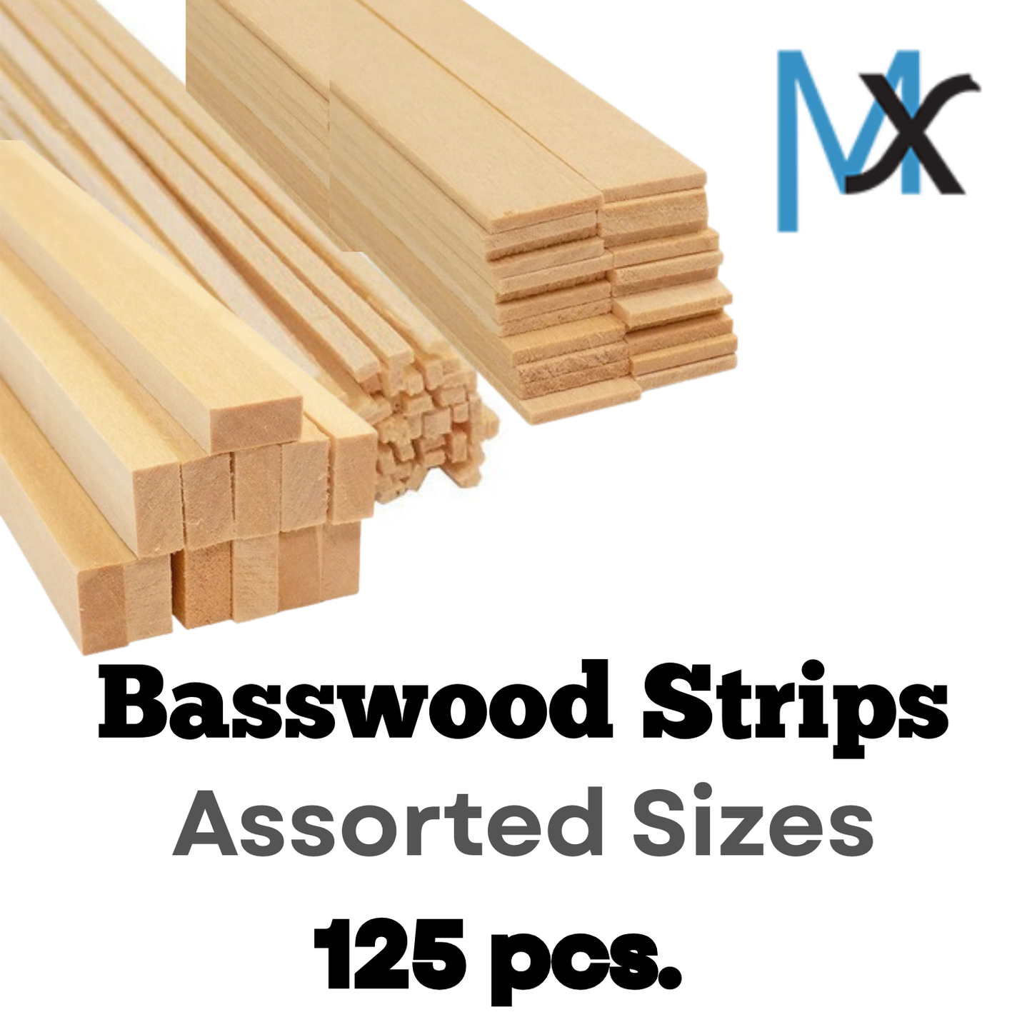 Basswood Strip Assortment 125 pcs