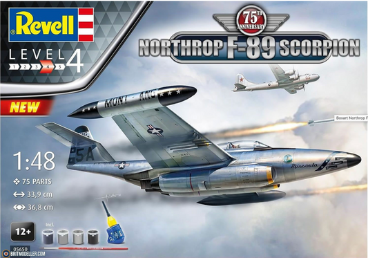 Revell - Gift Set Northrop F-89 Scorpion 75th Anniversary - Scale 1/48