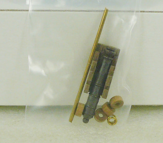 Corel - C-32 Cannon Kit 30 mm long - Burnished White Metal, Wood & Brass1/pk