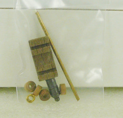 Corel - C-33 Cannon Kit 35 mm long - Burnished White Metal, Wood & Brass1/pk