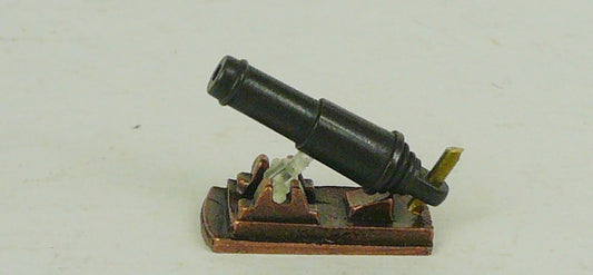 Corel - C-5 Carronade - 24mm (31/32") Burnished and blackened cast metal w/ aiming mechanisms