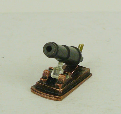 Corel - C-5 Carronade - 24mm (31/32") Burnished and blackened cast metal w/ aiming mechanisms