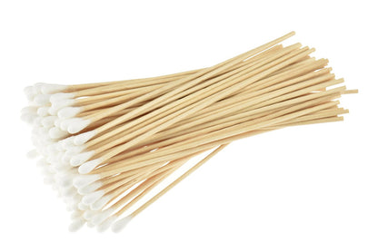 Model Expo - Tools - 6" Wood Handle Cotton Swabs - 100 pcs